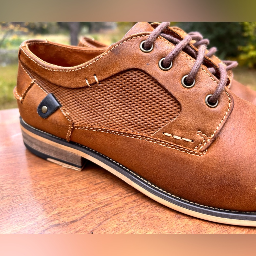Steve Madden Classic Brown Leather Men's Shoes Size 9.5 - Picture 4 of 16